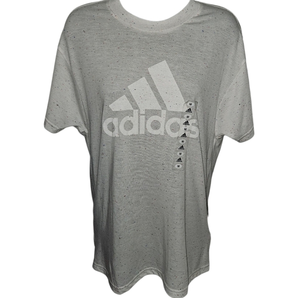 NWT Adidas Logo Colorful Speckled Short Sleeve Tee - Picture 1 of 4